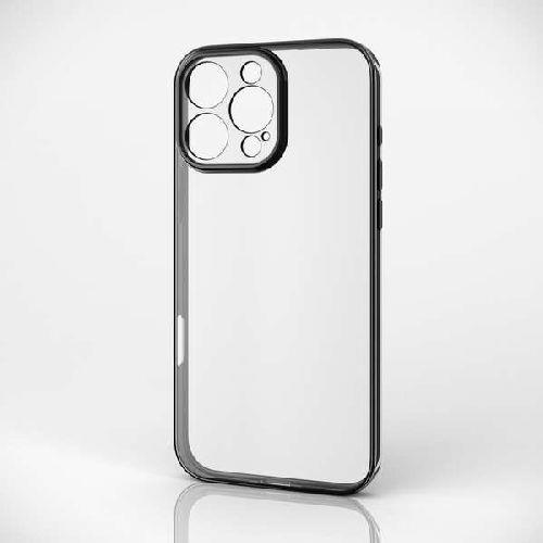 エレコム(ELECOM) PM-A24DUCTMKBK メタリックブラック iPhone 16 Pro Max用 ソフトケース 極限 メタリック