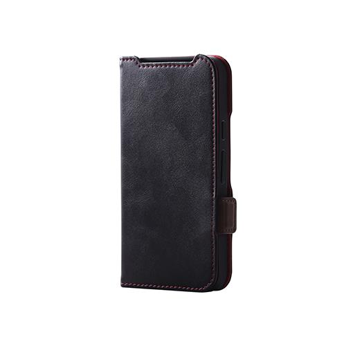 エレコム(ELECOM) PM-P242PLFYBK ブラック Google Pixel 9/9 Pro用 ソフトレザーケース 磁石付 耐衝撃 ステッチ