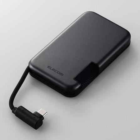 エレコム(ELECOM) ESD-EPB0500GBK ブラック iPhone向けケーブル一体型外付けSSD 500GB