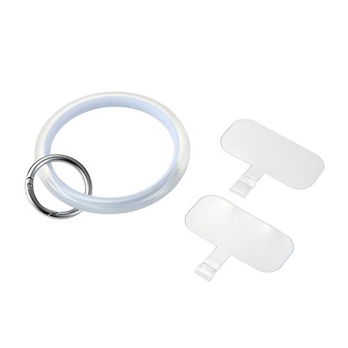 エレコム(ELECOM) P-STHCRBU ブルー スマホハンドストラップ クリアリング &me