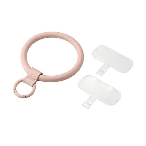 エレコム(ELECOM) P-STHPLNPN ピンク スマホハンドストラップ レザーリング &me