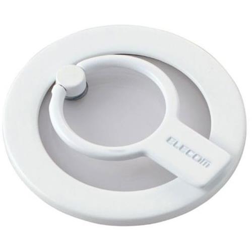 エレコム(ELECOM) P-STRMKHICRWH ホワイト マグネットスマホリング 2WAY MagSafe対応iPhone対応