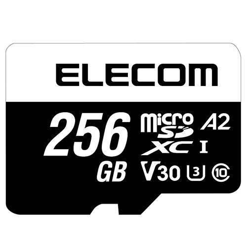 エレコム(ELECOM) MFMS256GU13A2R データ復旧microSDXCメモリーカード U3 V30 SD変換アダプター付