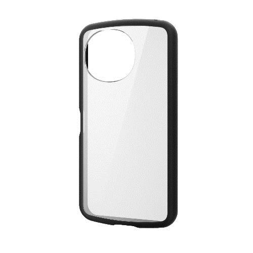 エレコム(ELECOM) PM-S244TSLFCBK ブラック AQUOS sense9 SH-53E用 ケース ハイブリッド 衝撃吸収 軽量 薄型 カメラレンズ保護設計 ストラップホール付
