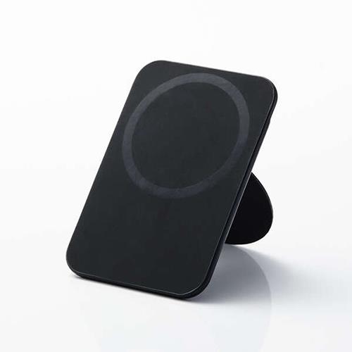 エレコム(ELECOM) P-DSMSTCCBK ブラック カードポケット付き スマートフォン用マグネットスタンド 薄型
