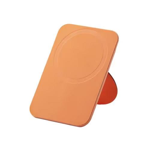 エレコム(ELECOM) P-DSMSTCCDR オレンジ カードポケット付き スマートフォン用マグネットスタンド 薄型 iPhone