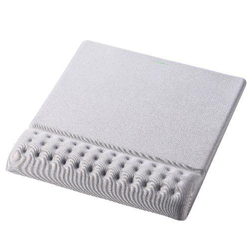 エレコム(ELECOM) MP-CF095WGY グレー マウスパッド リストレスト 一体型 低反発 手首 疲労軽減 ズレにくい 20.2×23cm