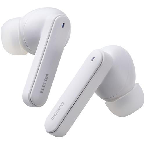 エレコム(ELECOM) LBT-TWS18-WH オフホワイト ワイヤレスイヤホン Bluetooth 5.2 ハイレゾ LDAC対応 アクティブ ノイズキャンセリング 耳せん機能