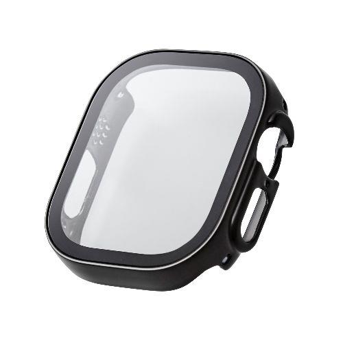 エレコム(ELECOM) AW-23CFCGEBK ブラック アップルウォッチ カバー Ultra 2/Ultra 49mm フルカバー 表面硬度10H 全面保護 防水 IPX7 2重構造
