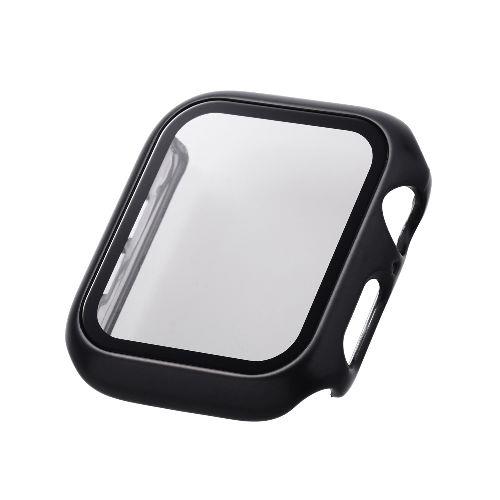 エレコム(ELECOM) AW-23DFCGPBK ブラック アップルウォッチ カバー SE 第2世代/第1世代 /Series6/5/4 44mm フルカバー 表面硬度10H 全面保護 メタリック