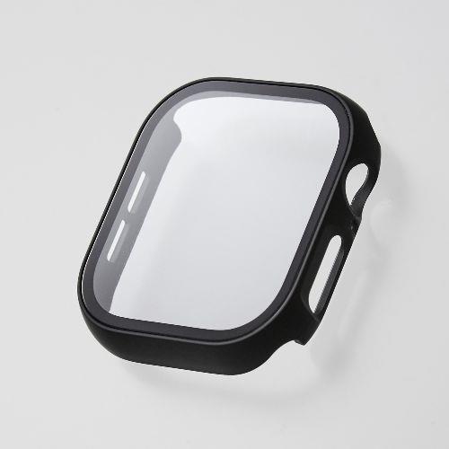 エレコム(ELECOM) AW-24AFCGOCBK ブラック アップルウォッチ カバー Series 10 46mm フルカバー セラミックコート ゴリラガラス 表面硬度10H以上