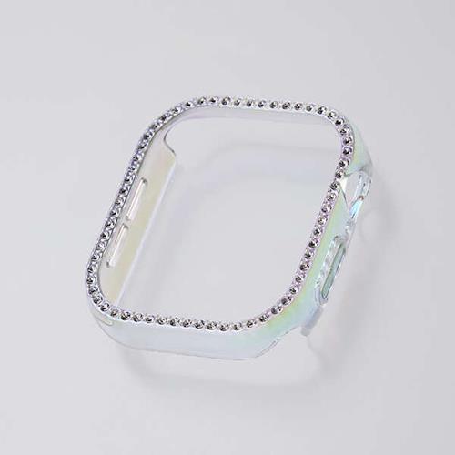 エレコム(ELECOM) AW-24BBPPJACR オーロラクリア Apple Watch Series 10 42mm ハードバンパー &me ストーン付