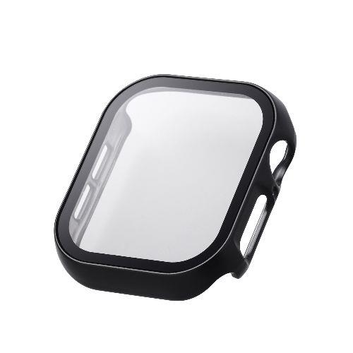 エレコム(ELECOM) AW-24BFCGPBK ブラック アップルウォッチ カバー Series 10 42mm フルカバー 表面硬度10H 全面保護 メタリック 2重構造