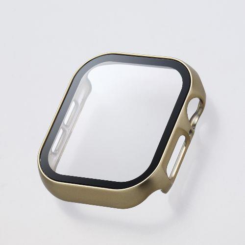 エレコム(ELECOM) AW-24BFCGPGD ゴールド アップルウォッチ カバー Series 10 42mm フルカバー 表面硬度10H 全面保護 メタリック 2重構造