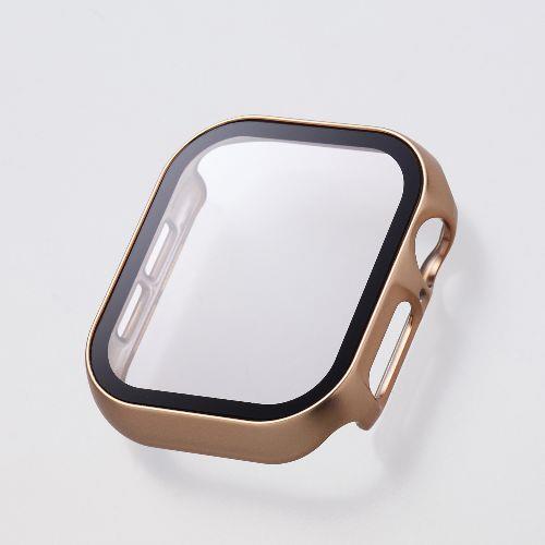 エレコム(ELECOM) AW-24BFCGPPN ピンク アップルウォッチ カバー Series 10 42mm フルカバー 表面硬度10H 全面保護 メタリック 2重構造