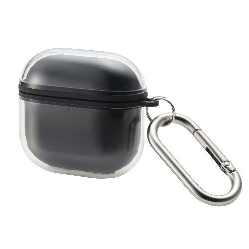 エレコム(ELECOM) AVA-AP06AIR2BK ブラック AirPods 4 ケース ソフト カバー ワイヤレス/MagSafe充電対応 衝撃吸収 落下防止 ｶﾗﾋﾞﾅ付 MUBRAIN