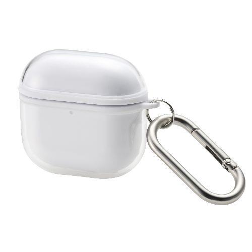 エレコム(ELECOM) AVA-AP06AIR2WH ホワイト AirPods 4 ケース ソフト カバー ワイヤレス/MagSafe充電対応 衝撃吸収 落下防止 ｶﾗﾋﾞﾅ付 MUBRAIN