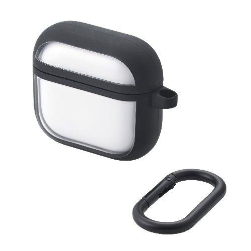 エレコム(ELECOM) AVA-AP06TSLFCBK ブラック AirPods 4 ケース 耐衝撃 カバー ﾜｲﾔﾚｽ/MagSafe充電対応 衝撃吸収 落下防止 TOUGH SLIM LITE