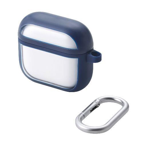 エレコム(ELECOM) AVA-AP06TSLFCNV ネイビー AirPods 4 ケース 耐衝撃 カバー ﾜｲﾔﾚｽ/MagSafe充電対応 衝撃吸収 落下防止 TOUGH SLIM LITE