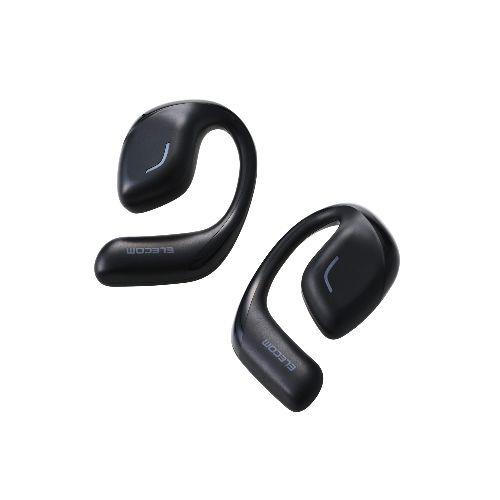 エレコム(ELECOM) LBT-OWS01BK スモーキーブラック ワイヤレスイヤホン Bluetooth 5.4 オープンイヤー イヤホン 高音質 低遅延 マイク付き