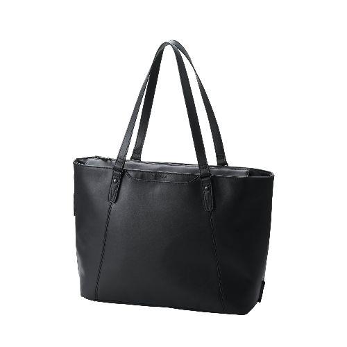 エレコム(ELECOM) BM-TBSLH01BK ブラック トートバッグ 肩掛け 自立式 大容量 15L 14インチノートPC A4サイズ収納 前面小物ポケット付 ORGULLO