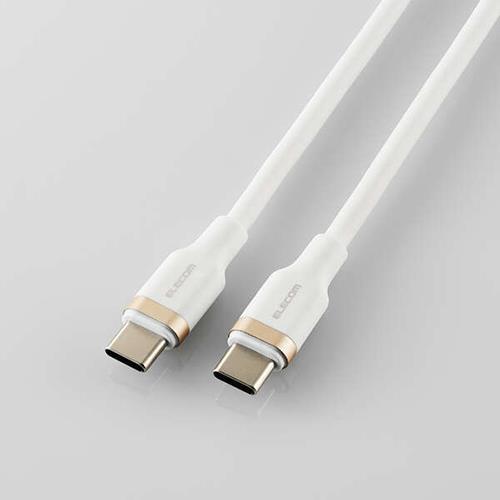 エレコム(ELECOM) MPA-CC5PSSA10WH ホワイト USB2.0ケーブル USB Type-C - USB Type-C/100W対応/なめらか