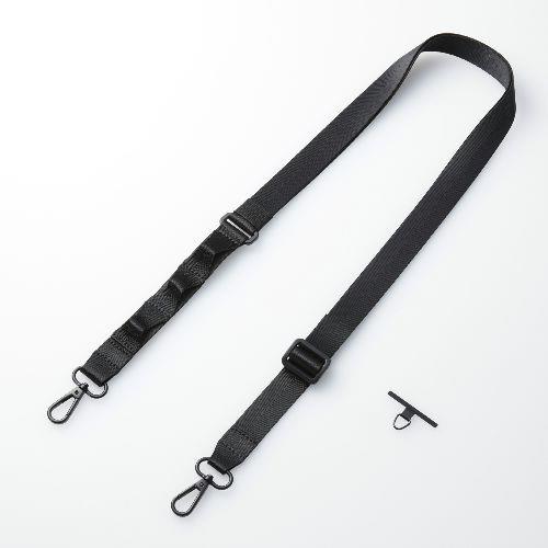 エレコム(ELECOM) P-STSDH1FLPBK ディープブラック スマホ ショルダー ストラップ 97~150cm 長さ調整可 ループ付 ストラップホールシート付