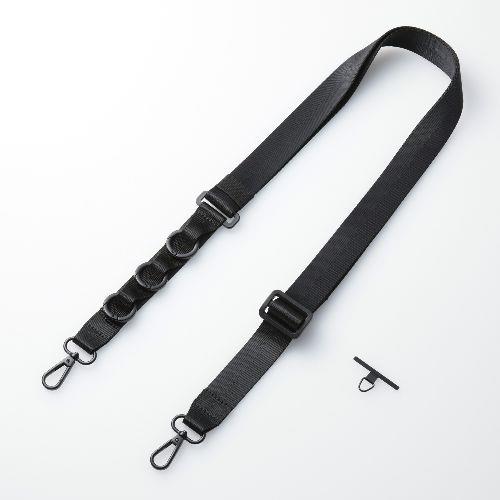 エレコム(ELECOM) P-STSDH1FLPCBK ディープブラック スマホ ショルダー ストラップ 97～150cm 長さ調整可 ループ付 カラビナ ｽﾄﾗｯﾌﾟﾎｰﾙｼｰﾄ付