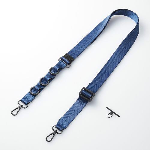 エレコム(ELECOM) P-STSDH1FLPCNV ペールネイビー スマホ ショルダー ストラップ 97~150cm 長さ調整可 ループ付 カラビナ ストラップホールシート付