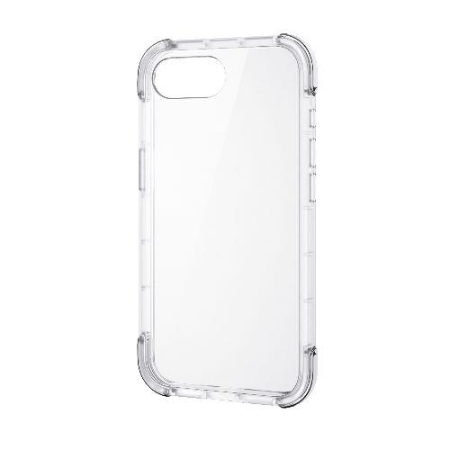 エレコム(ELECOM) PM-A25SHVAIRCR クリア×クリア iPhone 16e ケース ハイブリッド カバー 衝撃吸収 軽量 背面カメラ保護 メタルステッカー付