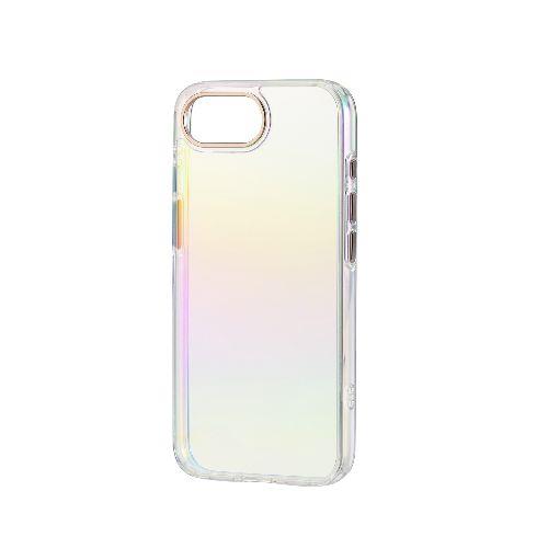 エレコム(ELECOM) PM-A25SHVCACR クリア iPhone 16e ケース ハイブリッド カバー 衝撃吸収 カメラレンズ保護設計 ストラップホール付 オーロラ
