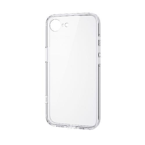 エレコム(ELECOM) PM-A25SHVCGKCR クリア iPhone 16e ケース ハイブリッド 衝撃吸収 カメラレンズ保護設計 メタルステッカー付 背面ガラス 硬度9H