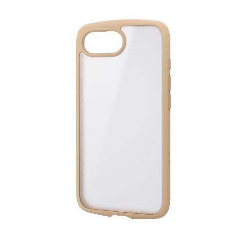 エレコム(ELECOM) PM-A25STSFCGSBE カフェオレ iPhone 16e ケース ハイブリッド カバー 衝撃吸収 軽量 薄型 メタルステッカー付 背面ｶﾞﾗｽﾏｯﾄｸﾘｱ