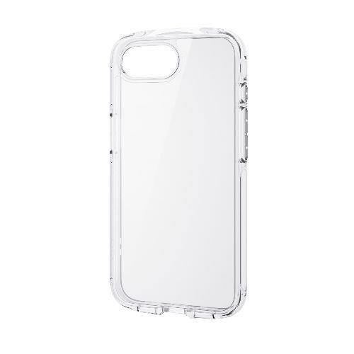 エレコム(ELECOM) PM-A25STSLACR クリア iPhone 16e ケース ハイブリッド カバー 衝撃吸収 軽量 薄型 メタルステッカー付 硬度5H