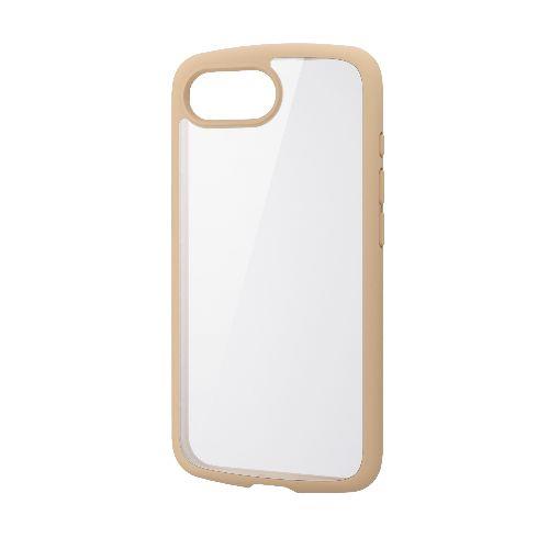 エレコム(ELECOM) PM-A25STSLFCBE カフェオレ iPhone 16e ケース ハイブリッド カバー 衝撃吸収 軽量 薄型 背面カメラ保護 メタルステッカー付