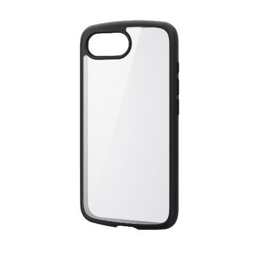 エレコム(ELECOM) PM-A25STSLFCBK ブラック iPhone 16e ケース ハイブリッド カバー 衝撃吸収 軽量 薄型 背面カメラ保護 メタルステッカー付