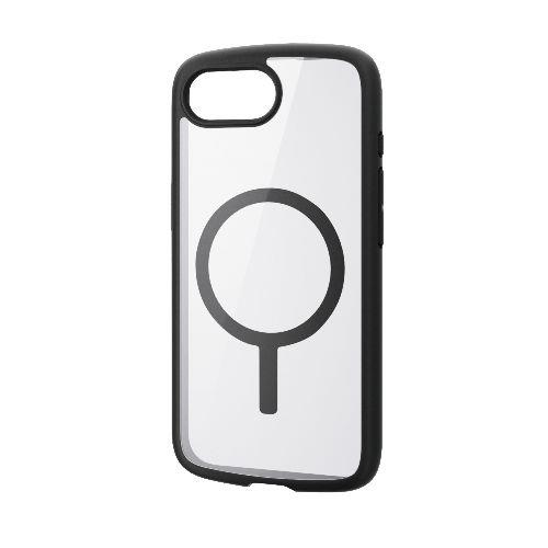エレコム(ELECOM) PM-A25STSLFCMBK ブラック iPhone 16e ケース ハイブリッド カバー 衝撃吸収 軽量 薄型 カメラレンズ保護設計 磁力吸着ワイヤレス充電対応