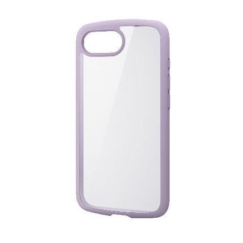 エレコム(ELECOM) PM-A25STSLFCPU ラベンダー iPhone 16e ケース ハイブリッド カバー 衝撃吸収 軽量 薄型 背面カメラ保護 メタルステッカー付