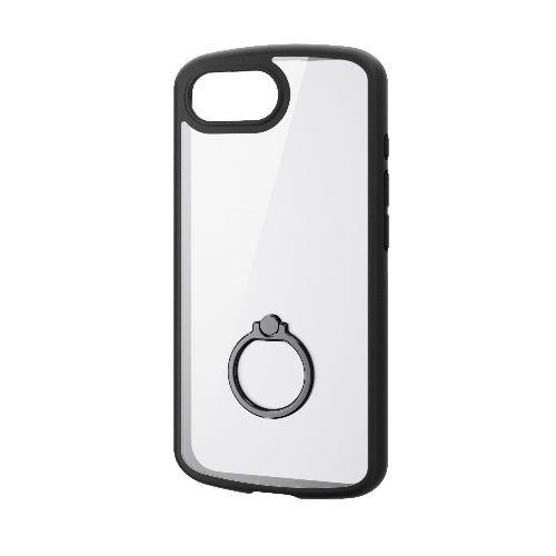 エレコム(ELECOM) PM-A25STSLFCRBK ブラック iPhone 16e ケース ハイブリッド カバー 衝撃吸収 軽量 薄型 カメラレンズ保護設計 リング付 スタンド機能付