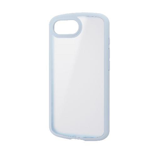 エレコム(ELECOM) PM-A25STSLFCSBU ライトブルー iPhone 16e ケース ハイブリッド 衝撃吸収 軽量 薄型 カメラレンズ保護設計 メタルステッカー付