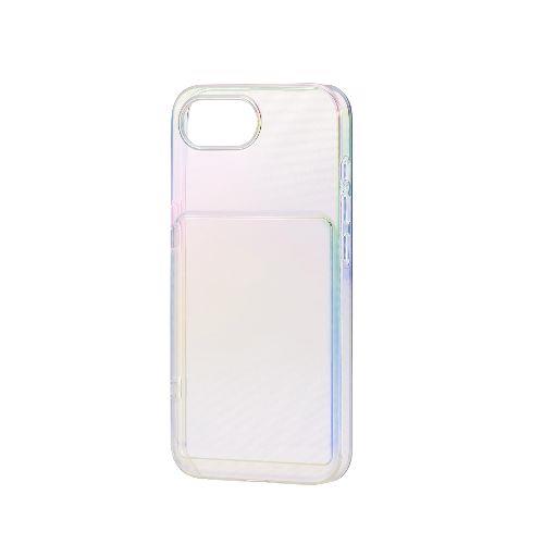 エレコム(ELECOM) PM-A25SUCTFACR クリアオーロラ iPhone 16e ケース ソフト カバー 衝撃吸収 カメラレンズ保護設計 推し活 チェキ収納