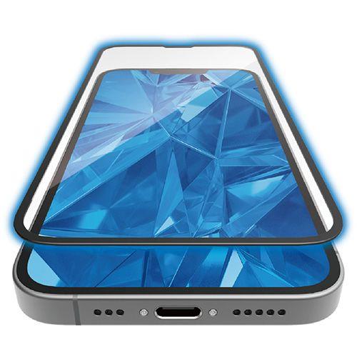 エレコム(ELECOM) PM-A25SFLGFBL ブラック iPhone 16e / 14 / 13 / 13 Pro ガラスフィルム 高透明 ブルーライトカット 全面保護 365日交換保証