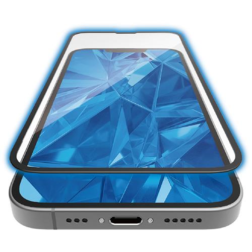 エレコム(ELECOM) PM-A25SFLGFDRBL iPhone 16e / 14 / 13 / 13Pro ガラスフィルム ブルーライトカット 全面保護 365日保証 ダイノレックス(R)
