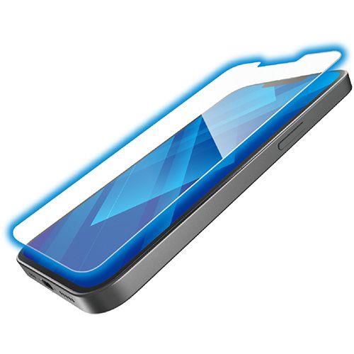 エレコム(ELECOM) PM-A25SFLGHRBL iPhone 16e / 14 / 13 / 13 Pro ガラスフィルム 高透明 ブルーライトカット 放熱 表面硬度9H 指紋防止 飛散防止