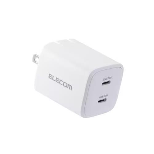 エレコム(ELECOM) MPA-AC10640WH ホワイト USB Type-C 充電器 折りたたみ式プラグ MacBook Air スマホ等対応 GaN II 採用