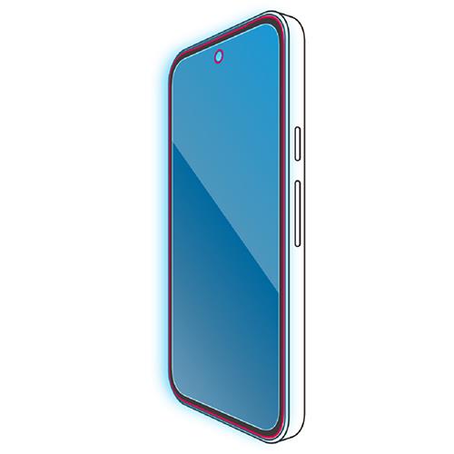 エレコム(ELECOM) PM-P251FLGFBL ブラック Google Pixel 9a ガラスフィルム 高透明 ブルーライトカット 全面保護 強化ガラス 表面硬度10H 角割れ防止 フレーム付