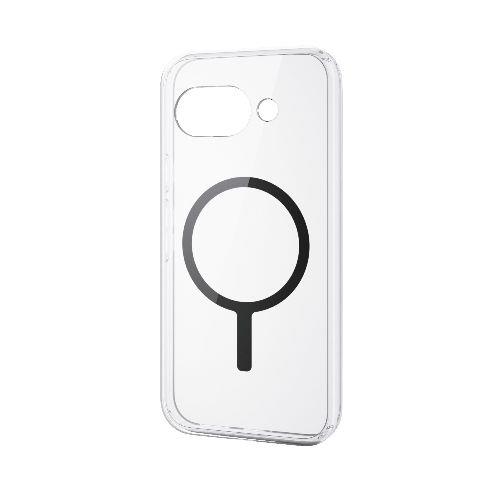 エレコム(ELECOM) PM-P251MAG02BK ブラック Google Pixel 9a ケース ハイブリッド 衝撃吸収 磁気装着ワイヤレス充電対応 ストラップホール付