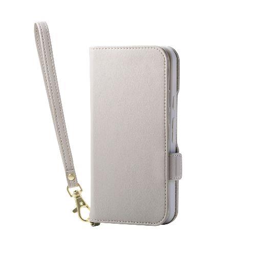 エレコム(ELECOM) PM-P251PLFY4GB グレージュ Google Pixel 9a ケース レザー 手帳型 マグネット 衝撃吸収 ワイヤレス充電可 ハンドストラップ付