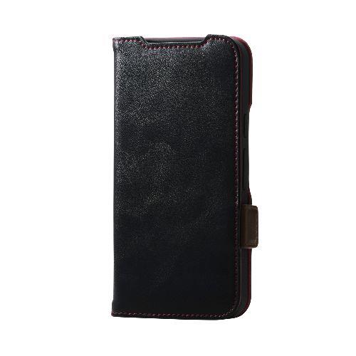 エレコム(ELECOM) PM-P251PLFYBK ブラック Google Pixel 9a ケース レザー 手帳型 マグネット 衝撃吸収 ワイヤレス充電可 スタンド機能付