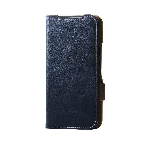 エレコム(ELECOM) PM-P251PLFYNV ネイビー Google Pixel 9a ケース レザー 手帳型 マグネット 衝撃吸収 ワイヤレス充電可 スタンド機能付